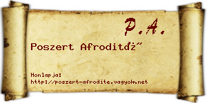 Poszert Afrodité névjegykártya
